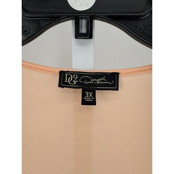 DG2 Diane Gilman Women's Orange Printed Sleeveless Blouse Size 3X - Picture 3 of 5